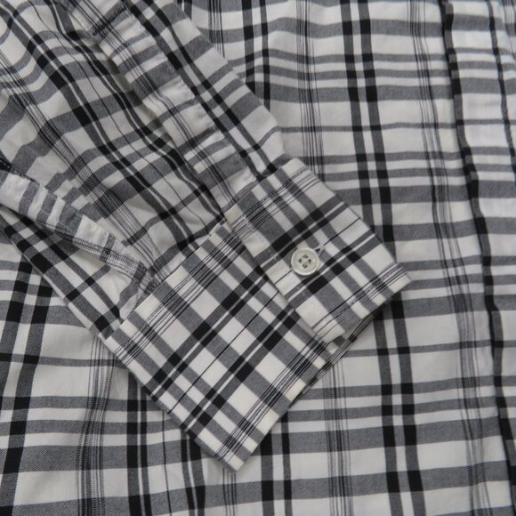 Original Penguin Button Up Shirt Mens Medium Long Sleeve Classic Fit Black Check - Picture 2 of 6